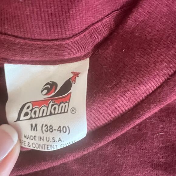 Bantam HAHVAHD Vintage Single Stitch Red T-shirt Unisex Medium - Picture 6 of 8